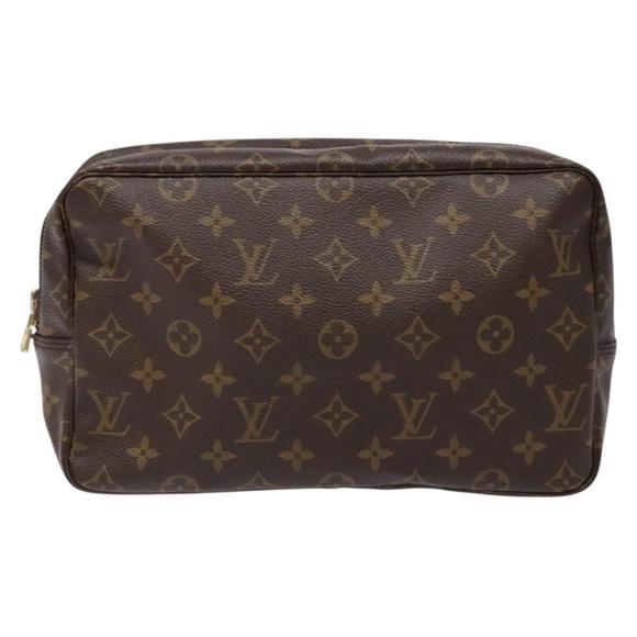 Louis Vuitton Trousse Toilette 28 Brown Canvas clutch - Picture 1 of 10